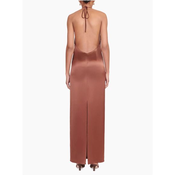 Staud Janet Open-Back Satin Maxi Dress - Picture 3 of 11